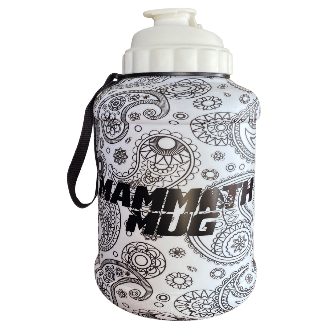 Mammoth Mug - Matte White Paisley (2.5L)