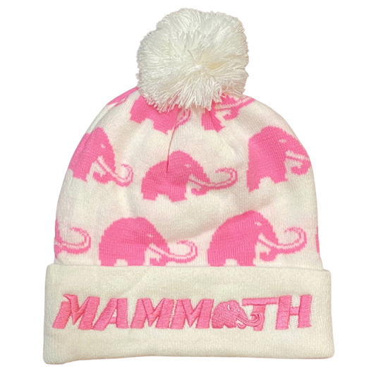 Mammoth Beanie - Pink & White