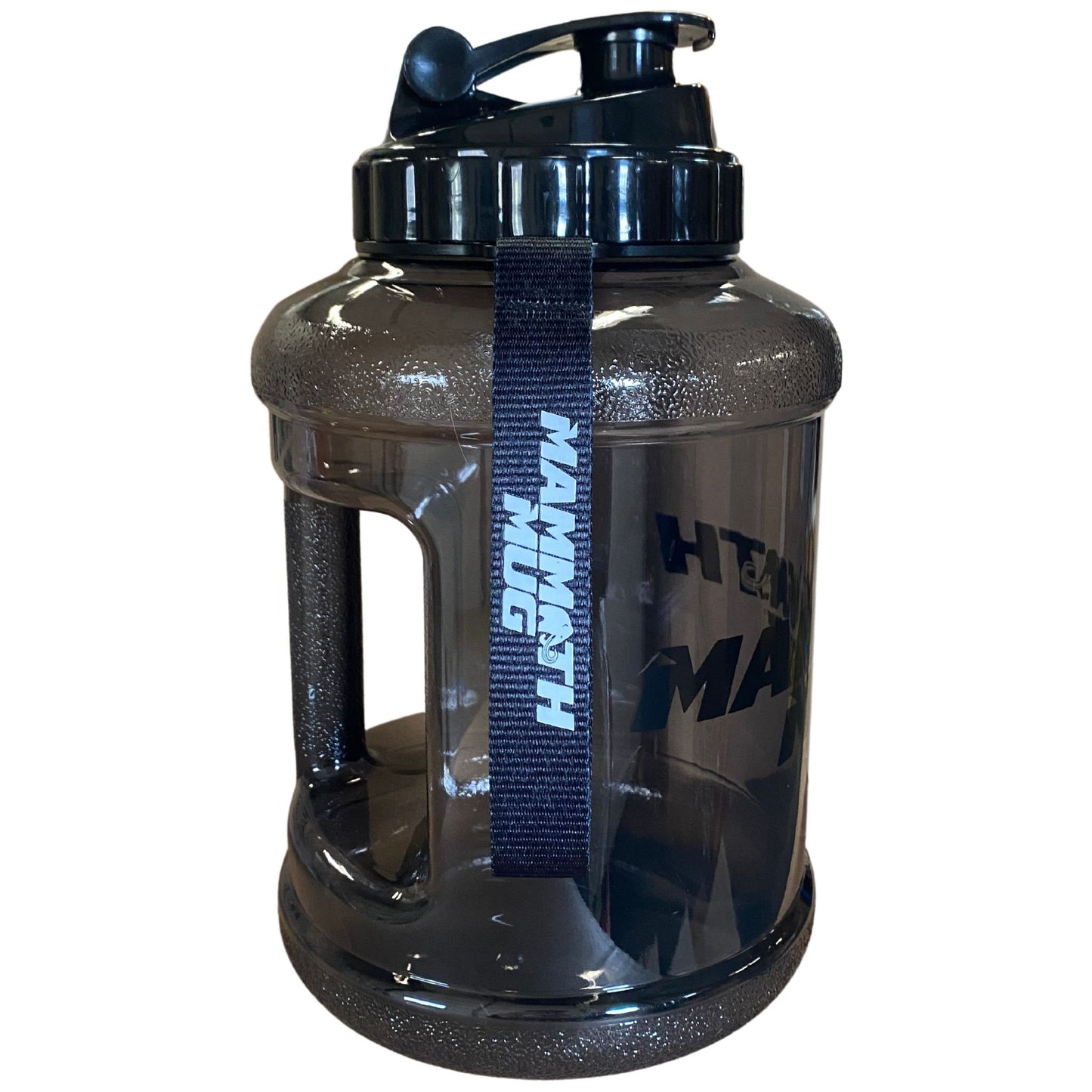 Best Large Water Bottle - Mammoth Mug 2.5 litre water bottle in clear black side