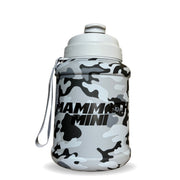 Mammoth Mini 1.5L water bottle in Matte Grey Camo - front view - Canadian hydration brand