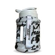 Mammoth Mini 1.5L water bottle in Matte Grey Camo - side view