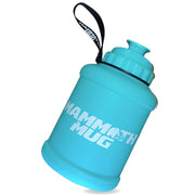 Mammoth Mug 2.5L water bottle in Matte Tiffany Blue - hanging view