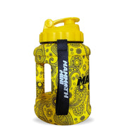 Mammoth Mini 1.5L water bottle in Matte Yellow Paisley - side view
