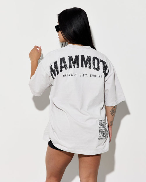 Mammoth Effect Oversized T-shirt - Stone Grey