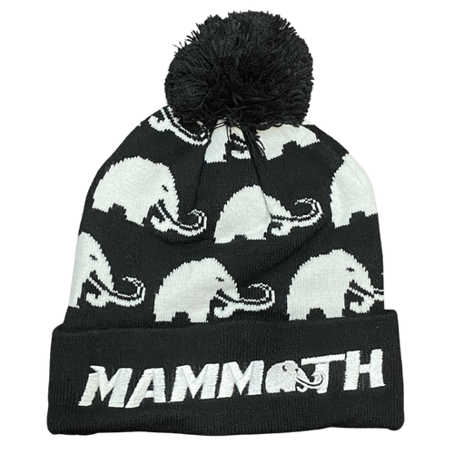 Mammoth Beanie - Black & White - front view