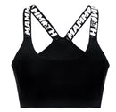 Mammoth Plain Black Sports Bra - front view