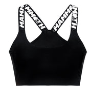 Mammoth Plain Black Sports Bra - front view
