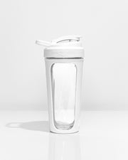 Mammoth MXR shaker bottle in White - front view - Canadian hydration brand