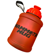 Mammoth Mug 2.5L water bottle in Frosted Red - hanging view