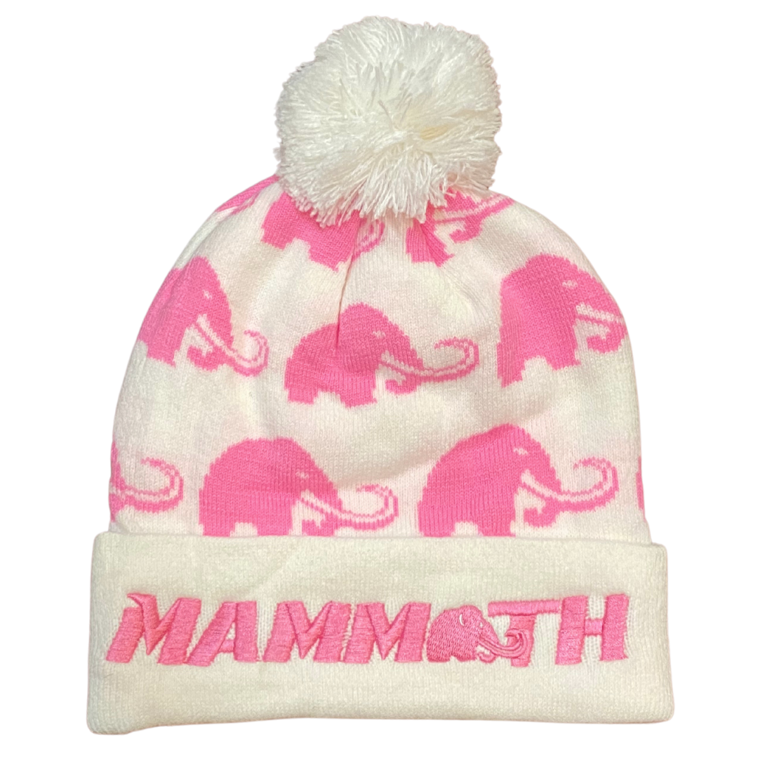 Mammoth Beanie - Pink & White