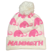Mammoth Mug beanie in Pink & White - front view - Canadian hydration brand