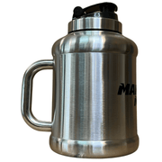 Mammoth Woolly 2.5L insulated water bottle in Stainless - side view