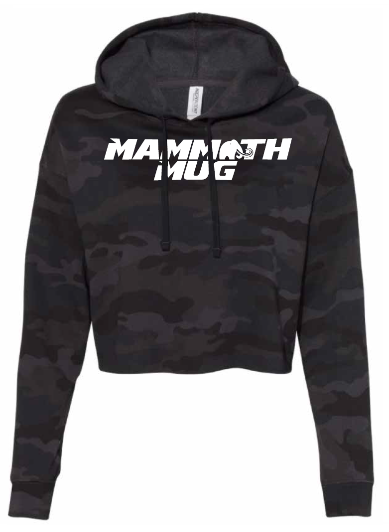 Mammoth Crop Hoodie - Camo Black