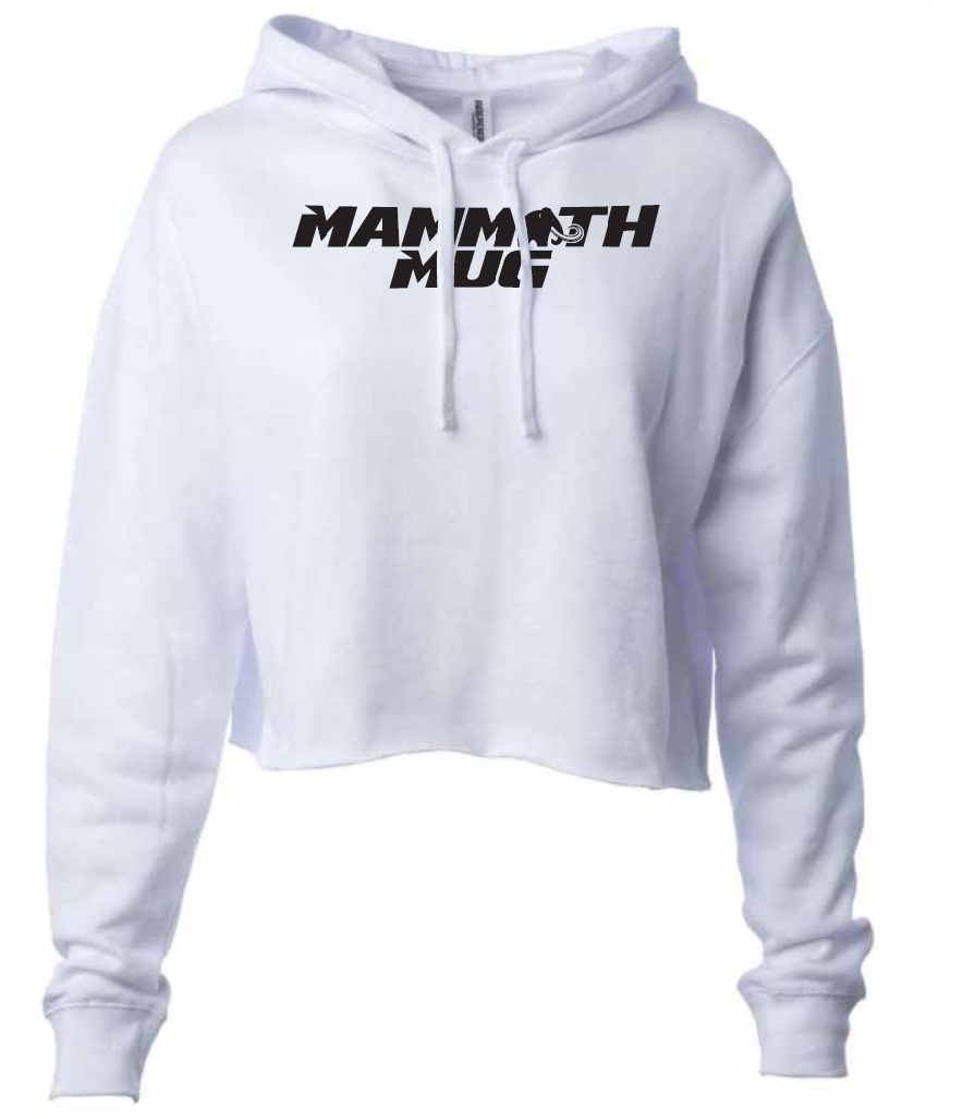 Mammoth Crop Hoodie - White